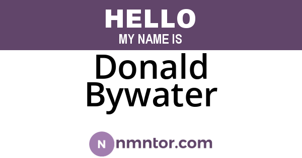Donald Bywater