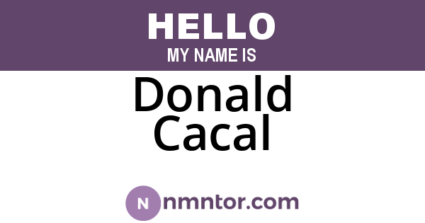 Donald Cacal
