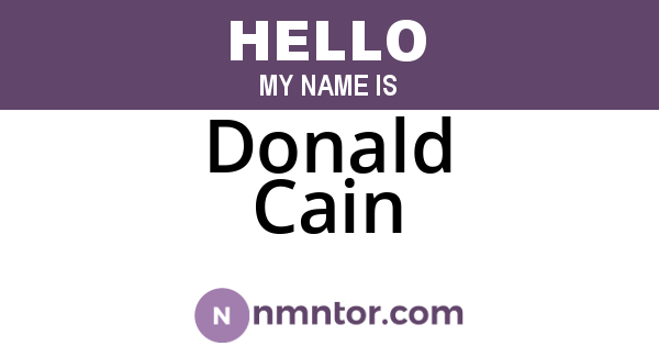 Donald Cain