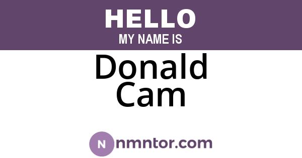 Donald Cam