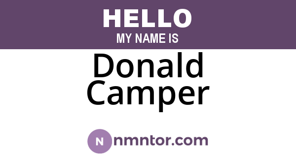 Donald Camper