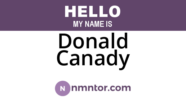 Donald Canady