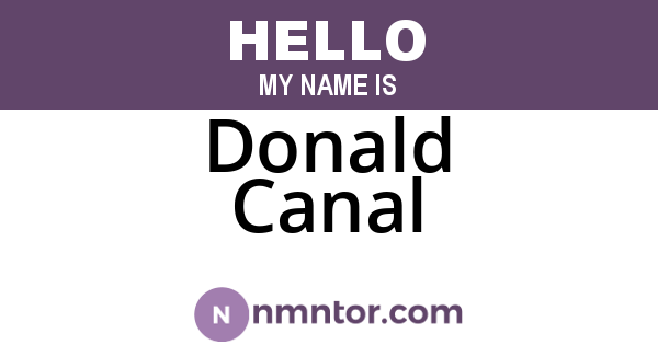 Donald Canal