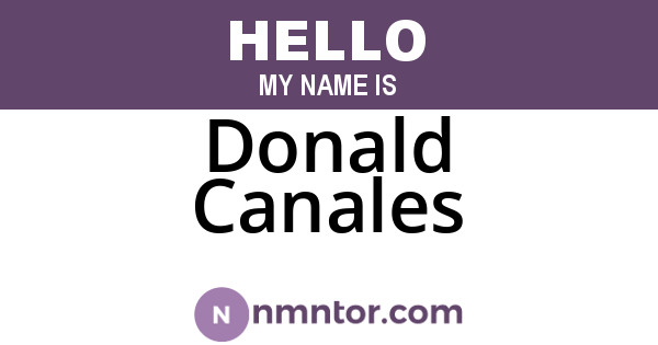 Donald Canales