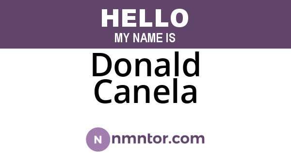 Donald Canela