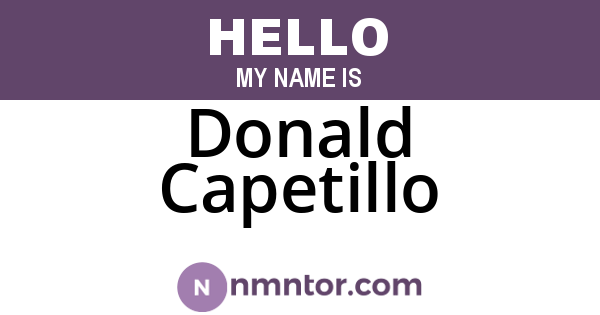 Donald Capetillo