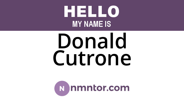 Donald Cutrone