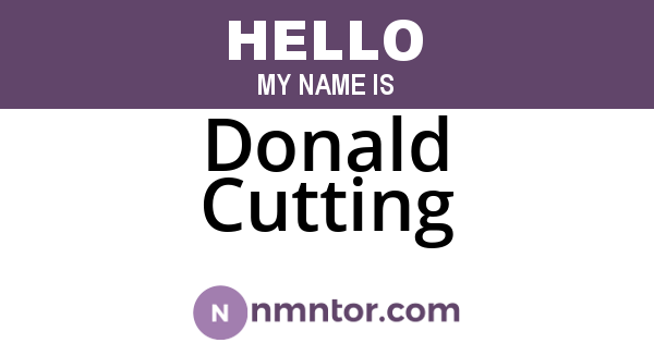 Donald Cutting