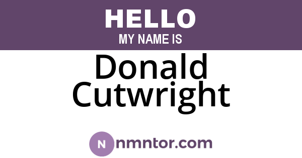 Donald Cutwright