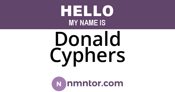 Donald Cyphers
