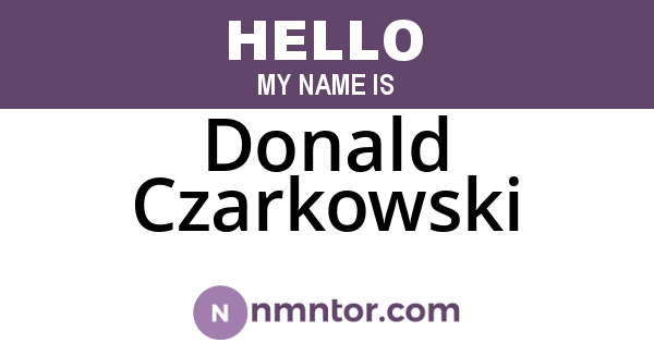 Donald Czarkowski