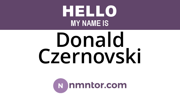 Donald Czernovski