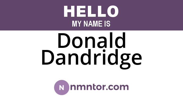 Donald Dandridge