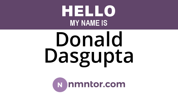 Donald Dasgupta
