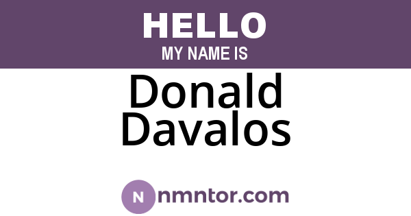 Donald Davalos