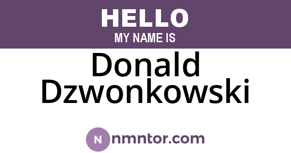 Donald Dzwonkowski