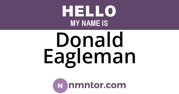 Donald Eagleman