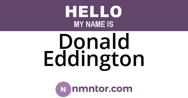 Donald Eddington