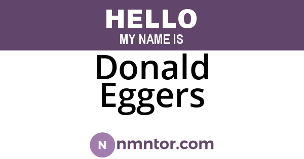 Donald Eggers