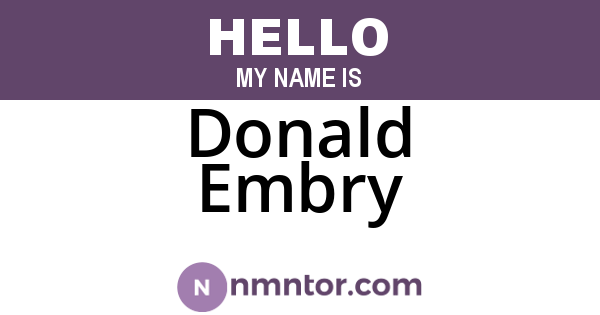 Donald Embry