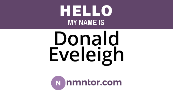 Donald Eveleigh