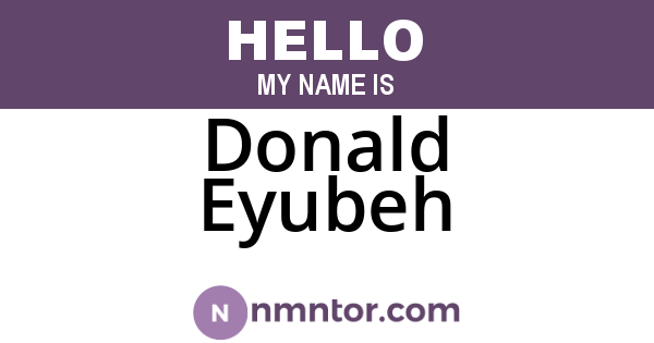 Donald Eyubeh