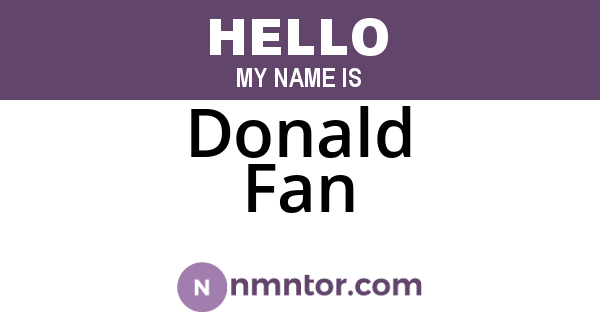 Donald Fan