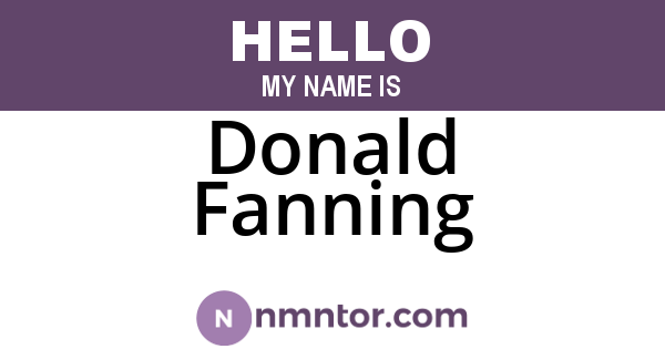 Donald Fanning