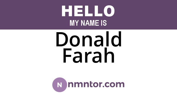 Donald Farah