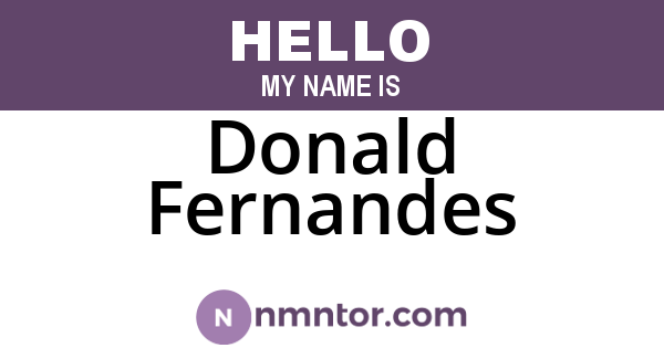 Donald Fernandes