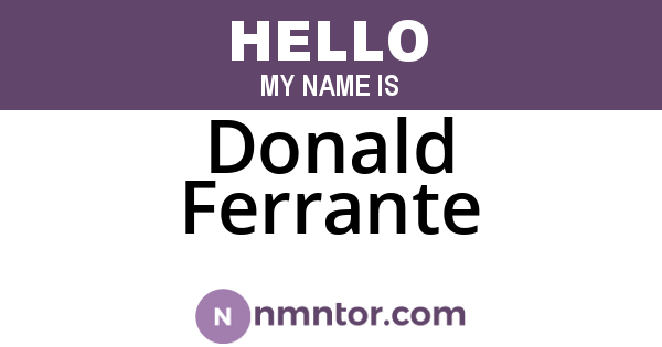 Donald Ferrante
