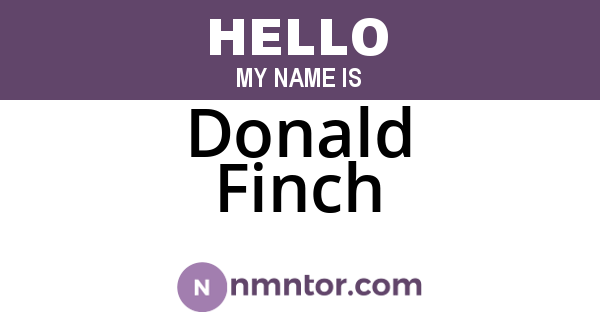 Donald Finch