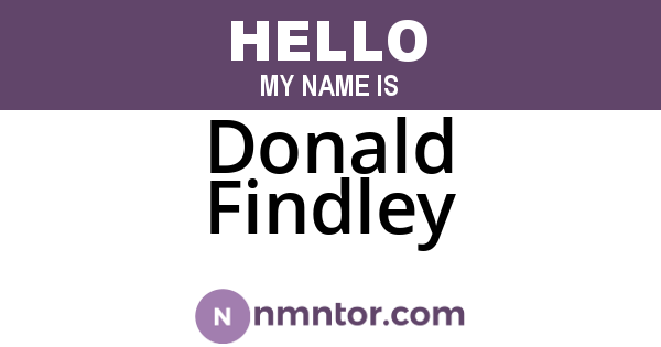 Donald Findley