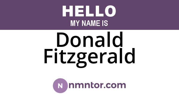 Donald Fitzgerald