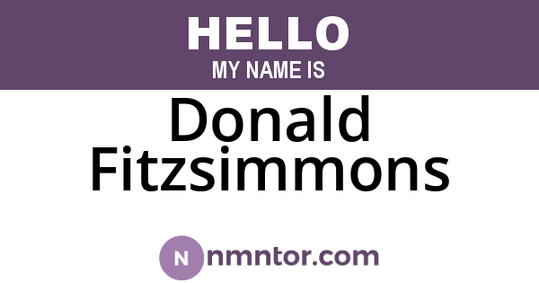 Donald Fitzsimmons