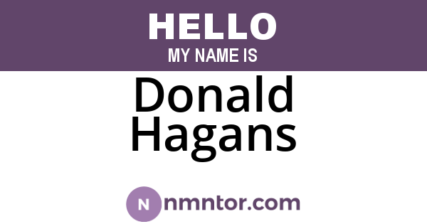 Donald Hagans