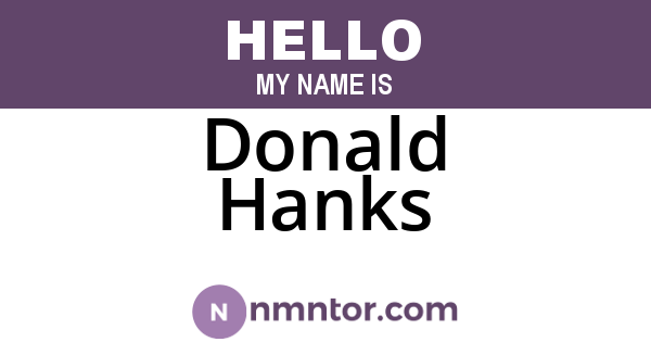 Donald Hanks