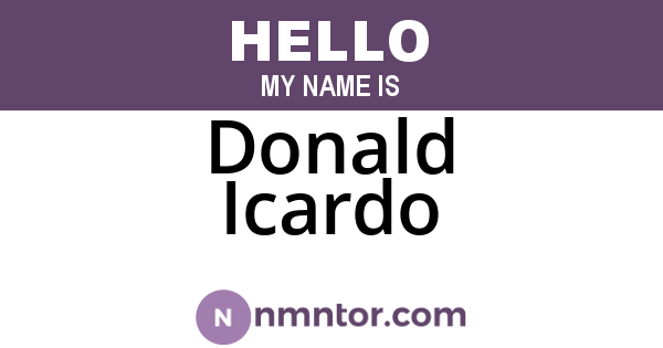 Donald Icardo