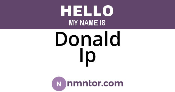Donald Ip