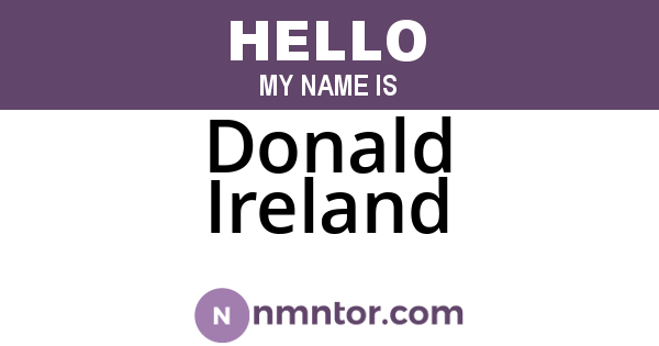 Donald Ireland