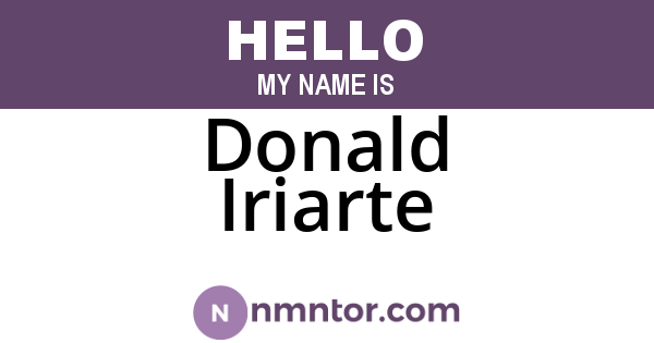 Donald Iriarte