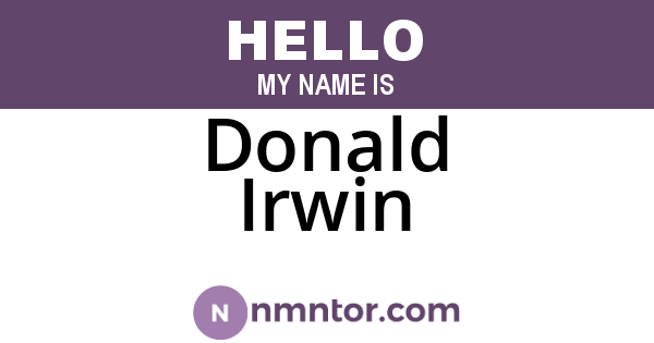 Donald Irwin