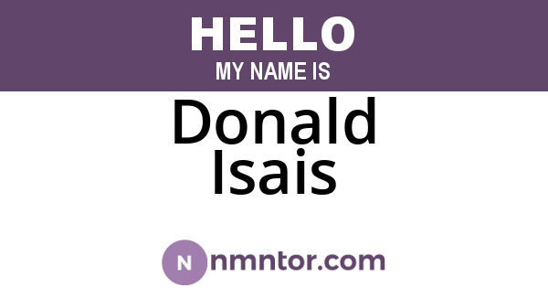 Donald Isais