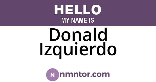 Donald Izquierdo