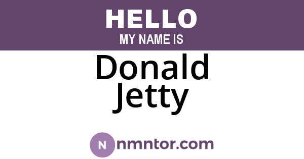 Donald Jetty