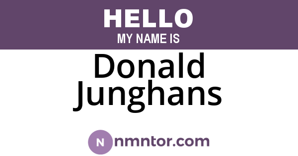 Donald Junghans