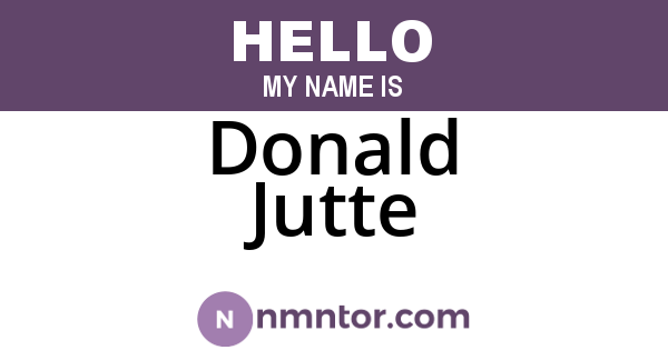 Donald Jutte