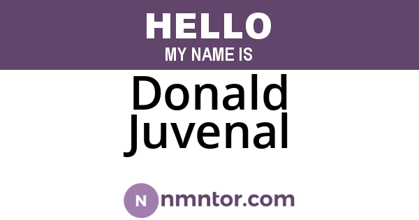 Donald Juvenal