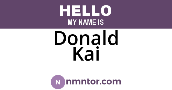 Donald Kai