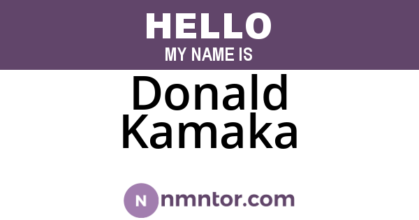 Donald Kamaka